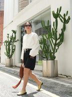 Bettie Linen Tie Top in Off White