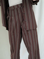 Parker Stripe Pants in Brown