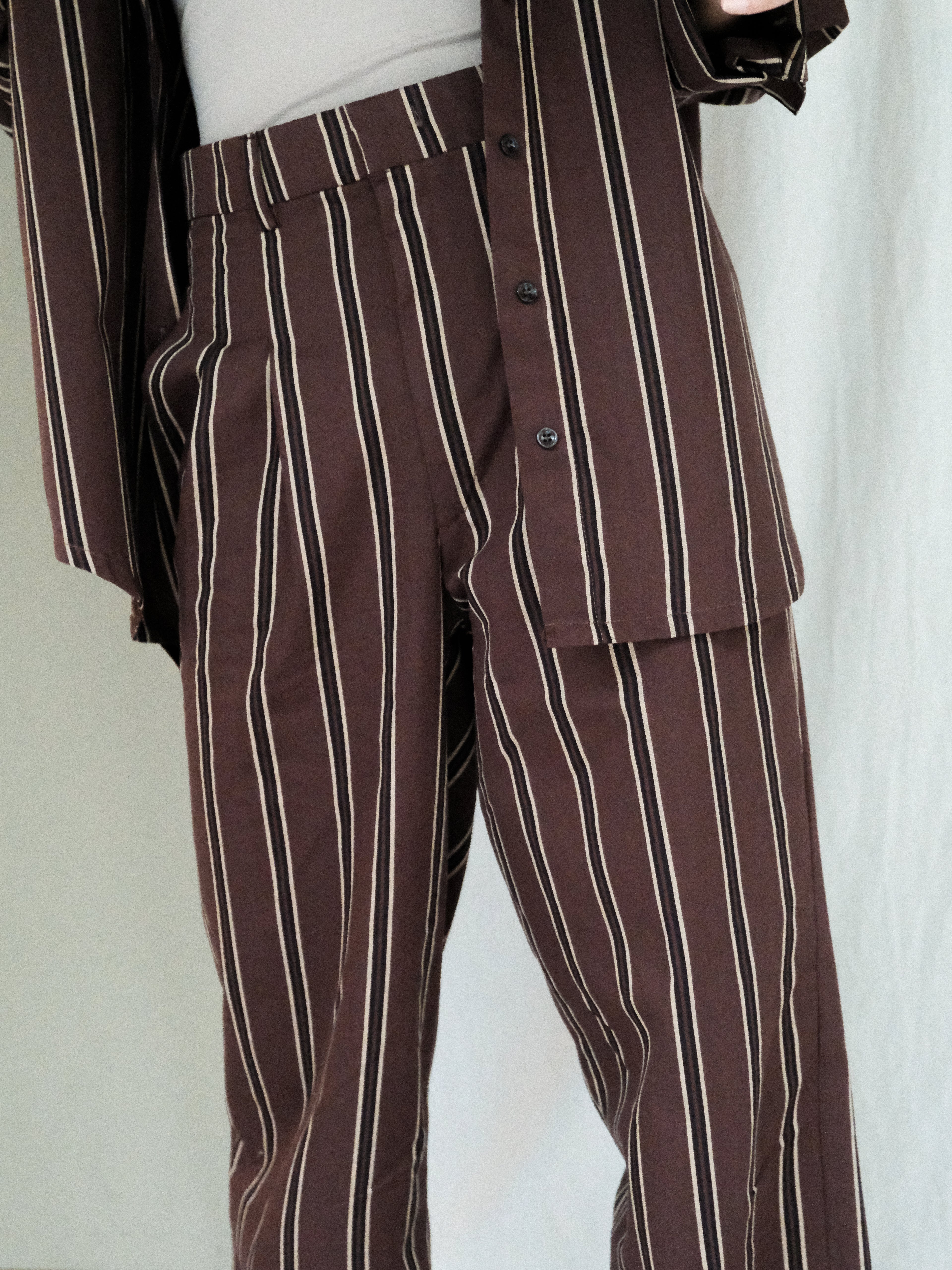 Parker Stripe Pants in Brown