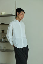 Reed Pleated Shirt in White