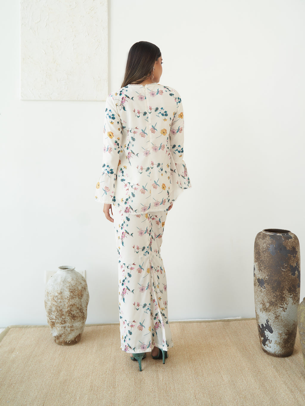 Raha Kurung in Off White