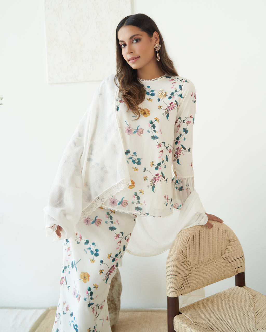 Raha Kurung in Off White