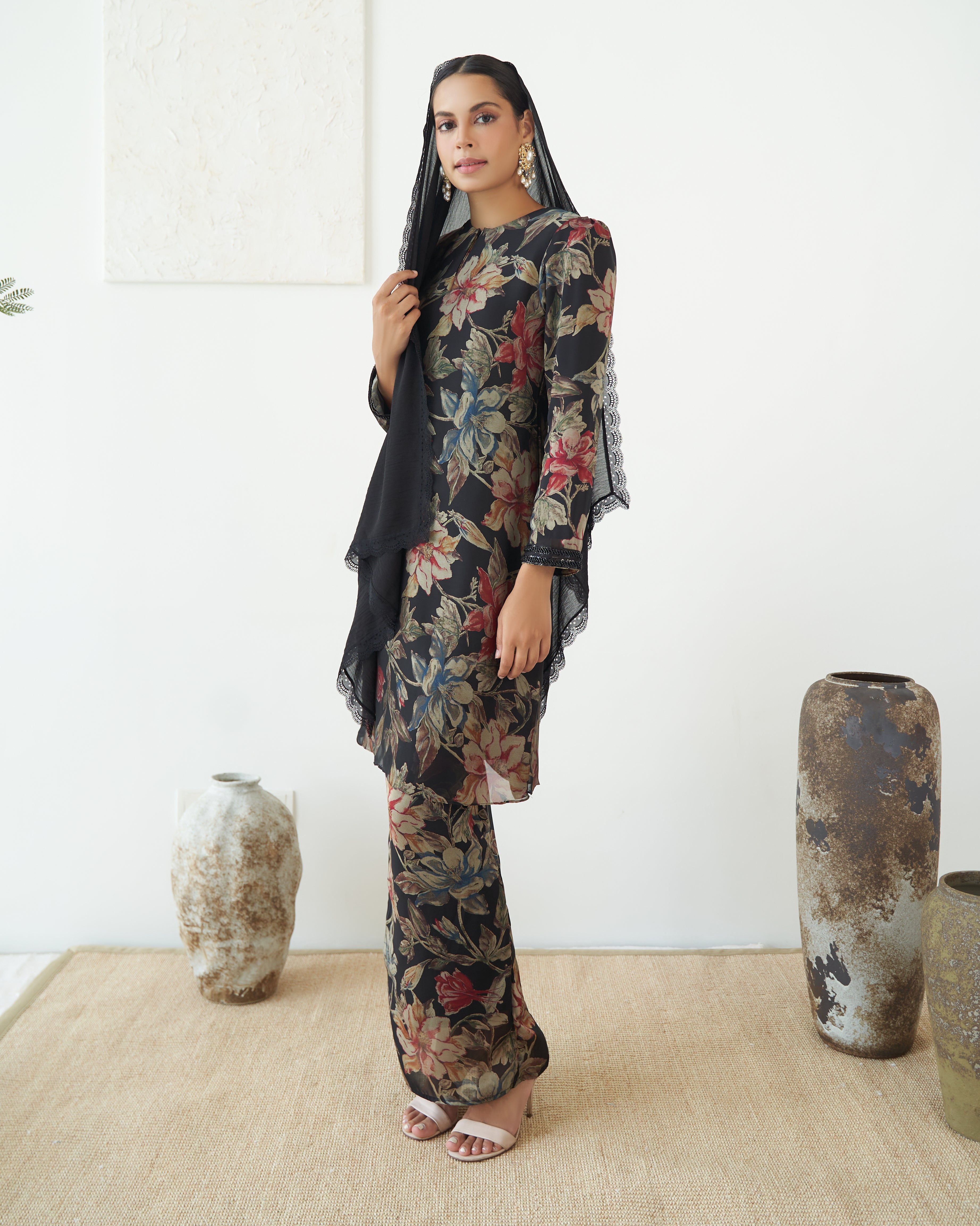 Amara Kurung in Black