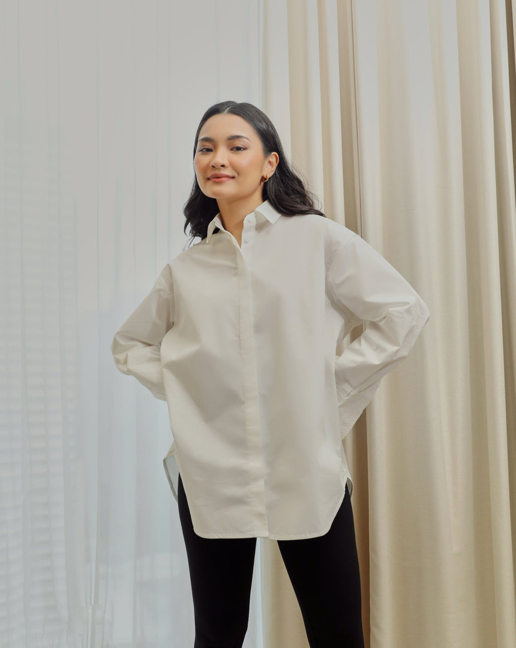 Alexa Relaxed Shirt in White