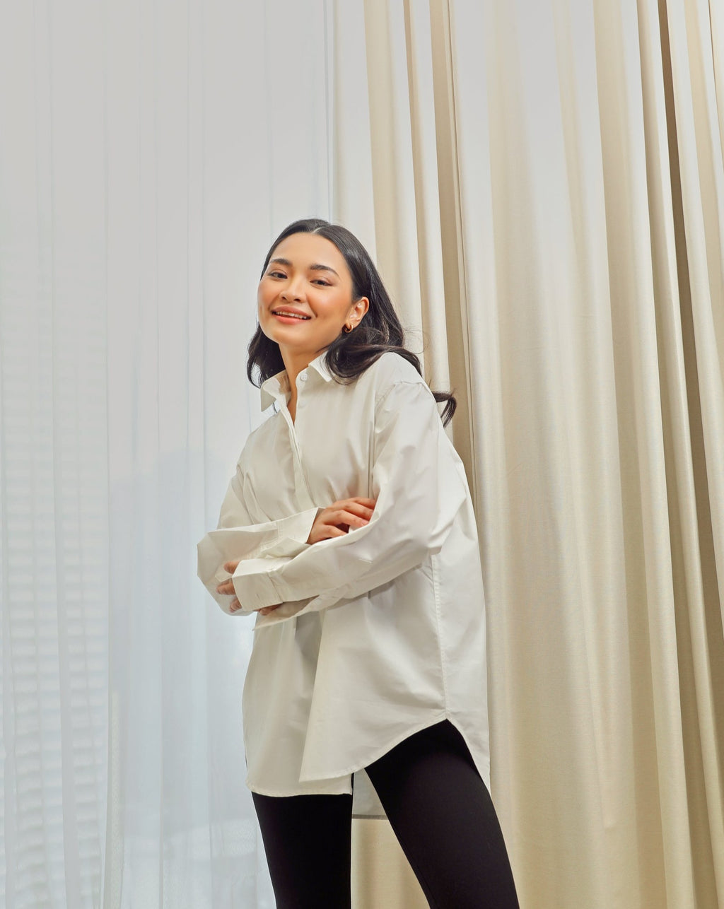 Alexa Relaxed Shirt in White